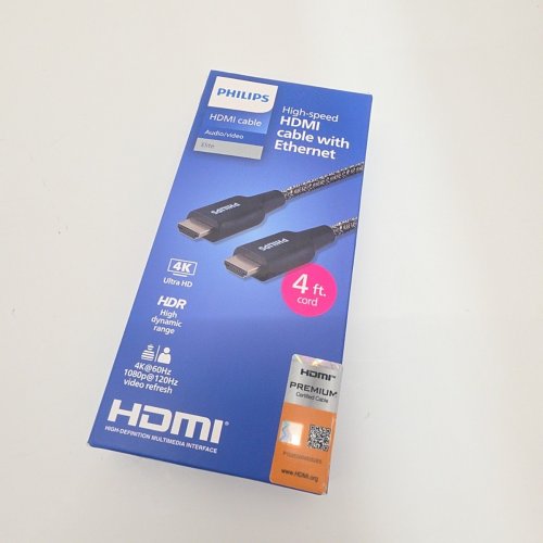 PHILIPS ELITE PREMIUM HIGH-SPEED HDMI CABLE WITH ETHERNET - 4FT - BLACK image 3