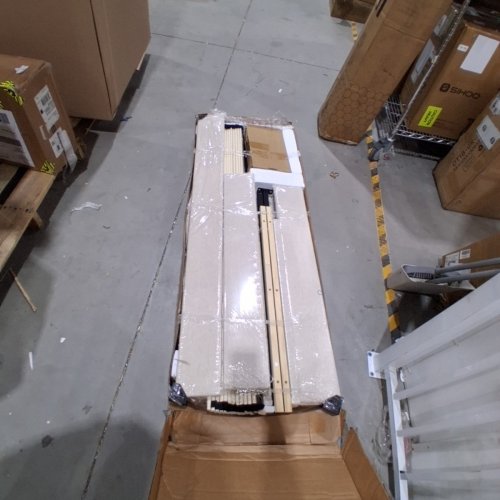 ALLEWIE UPHOLSTERED STORAGE PLATFORM BED FRAME WITH 4 DRAWERS - QUEEN - BEIGE (MODEL:LE6102-1Q) image 3
