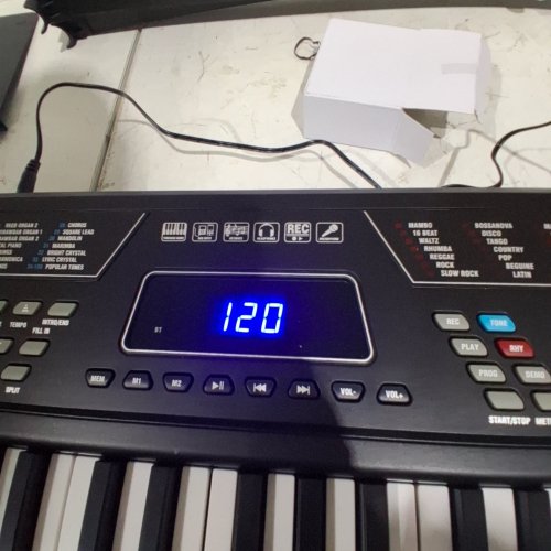 ROCKJAM 61 KEY KEYBOARD PIANO WITH PITCH BEND KIT, KEYBOARD STAND, AND PIANO BENCH - 9V - BLACK (MODEL: RJ5061) image 2