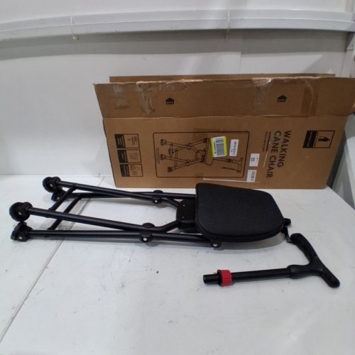 HZZEDNG FOLDING ANTI-SLIP WALKING CANE CHAIR - 400LBS MAX - BLACK image 3