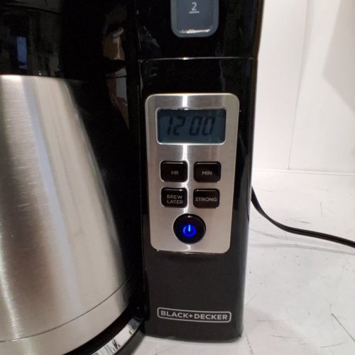 BLACK + DECKER 12 CUP DRIP COFFEE MAKER - BLACK/SILVER (MODEL: CM2046SC-1) image 2