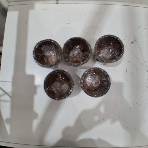 5PK WOODEN BARREL POTS - 4.5" - BROWN image 3