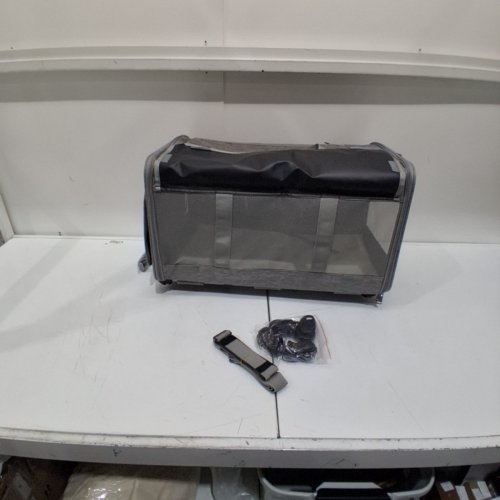 PET ROLLING CARRIER WITH WHEELS - 24" X 14.2" X 13" - GREY image 2
