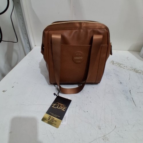 IGLOO LUXE COOLER/LUNCH BAG - 9 CANS MAX CAPACITY - BROWN/GOLD (MODEL: 2014223) image 2