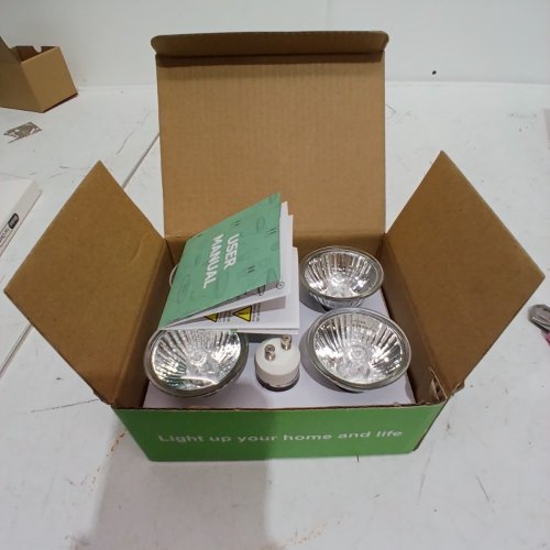 6PK HALOGEN GU10 LIGHT BULBS - 50W - WHITE image 2