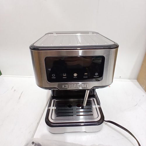 CHEFMAN EASY-BREW ESPRESSO MACHINE WITH ONE-TOUCH INTERFACE - 15 BAR - STAINLESS STEEL/BLACK (MODEL: RJ54-SS-15) image 2