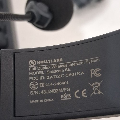 4PK HOLLYLAND SOLIDCOM SE FULL DUPLEX 4-USERS ENC NOISE CANCELLATION WIRELESS INTERCOM HEADSET SYSTEM FOR TEAM COMMUNICATION WITH BATTERY PACKS & CHARGER BASE - 1000FT RANGE - BLACK image 5