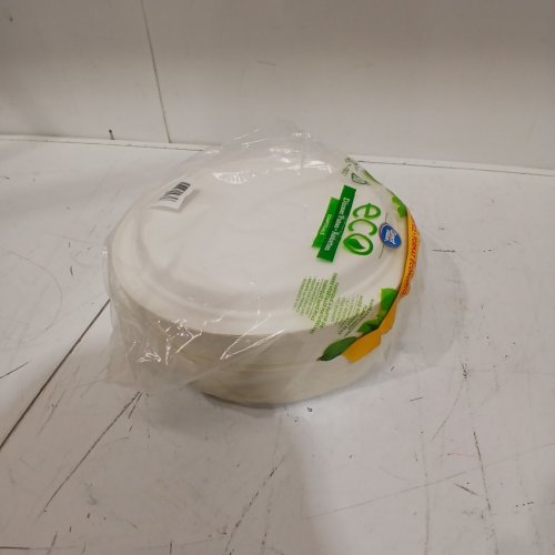 80PK GREAT VALUE ECO COMPOSTABLE DINNER PLATES - 10" image 2