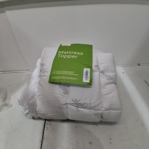 NIAGARA BAMBOO SOFT MATTRESS TOPPER - TWIN - WHITE/GREY image 3