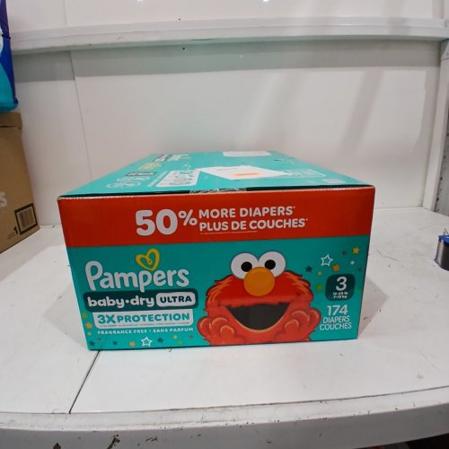 174PK PAMPERS BABY DRY ULTRA DIAPERS - SIZE 3 (16-28LBS) - ELMO image 2