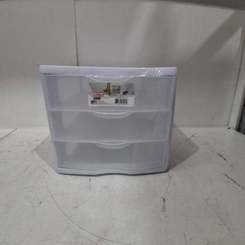 STERILITE 3-DRAWER DESKTOP STORAGE UNIT - 13.5" X 11" X 9.5" - WHITE (MODEL: 1791LAB8) image 3