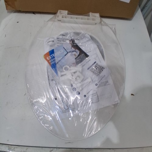 GARVEE ELONGATED SLOW CLOSE PLASTIC TOILET SEAT - 19" - WHITE (MODEL: PHO_11GXK800) image 2