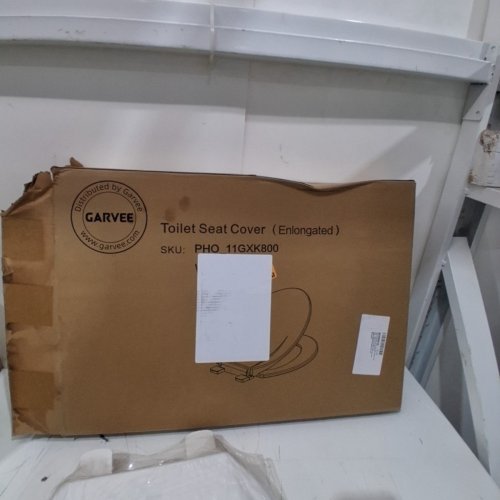 GARVEE ELONGATED SLOW CLOSE PLASTIC TOILET SEAT - 19" - WHITE (MODEL: PHO_11GXK800) image 4