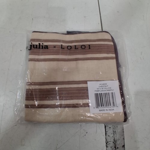 CHRIS LOVES JULIA X LOLOI ACCENT PILLOW COVER - 18" X 18" - CHESTNUT/BROWN image 4