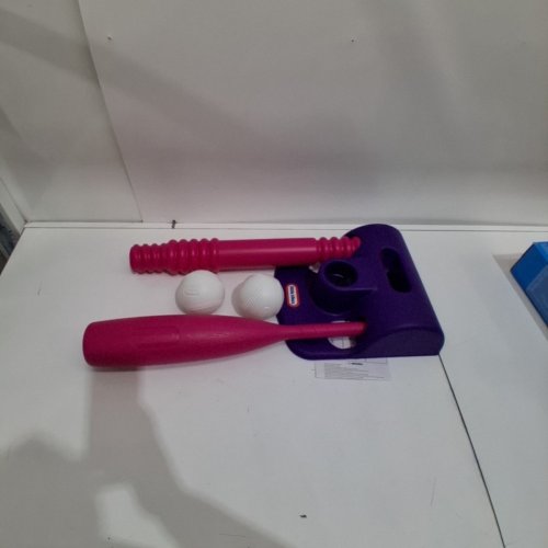 LITTLE TIKES TOTSPORTS T-BALL SET WITH 5 BALLS - PINK/PURPLE (MODEL: 642760) image 2