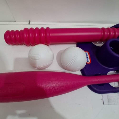LITTLE TIKES TOTSPORTS T-BALL SET WITH 5 BALLS - PINK/PURPLE (MODEL: 642760) image 3