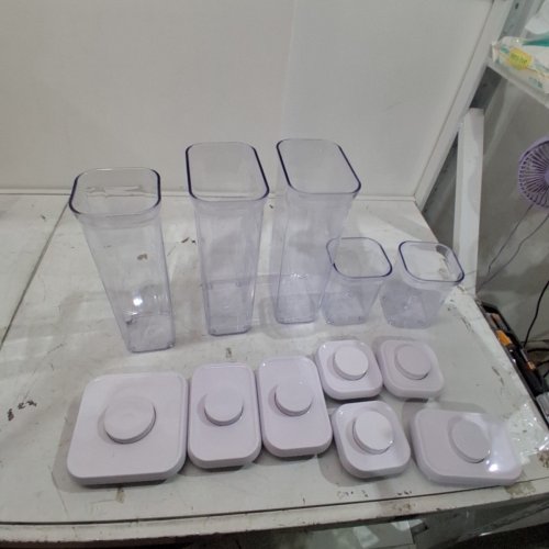 5PC OXO GOOD GRIPS POP CONTAINERS SET - ASSORTED SIZES - CLEAR image 2