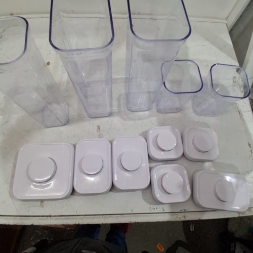 5PC OXO GOOD GRIPS POP CONTAINERS SET - ASSORTED SIZES - CLEAR image 3