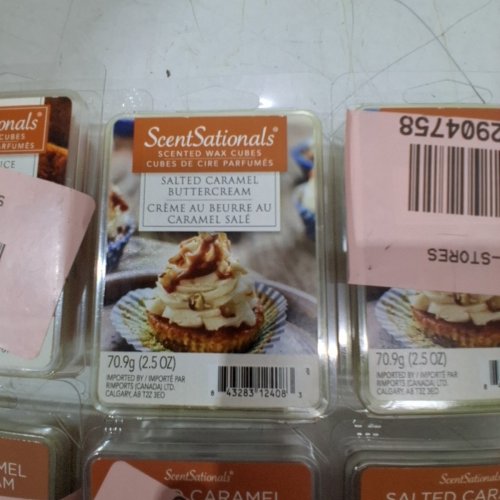 10PC ASSORTED SCENTSATIONALS SCENTED WAX CUBES - SALTED CARAMEL BUTTERCREAM & PUMPKIN SPICE - 2.5 OZ EACH image 3