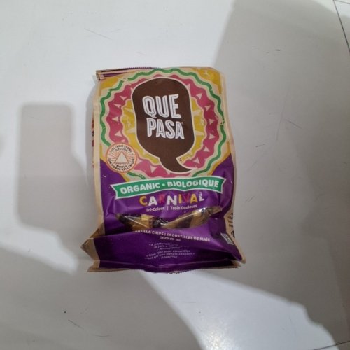 12 *EXPIRES SOON* QUE PASA ORGANIC CARNIVAL TRI-COLOUR TORTILLA CHIPS - 300G EACH image 3