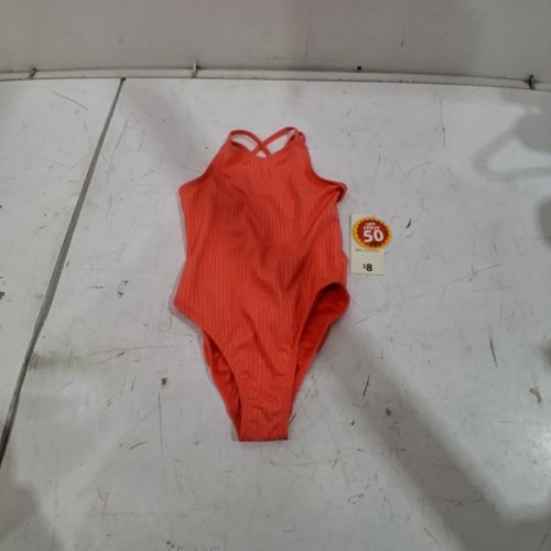GIRL'S GEORGE STRAPPY ONE-PIECE SWIMSUIT - SMALL - CORAL - ORANGE (STYLE: 3R5852) image 3