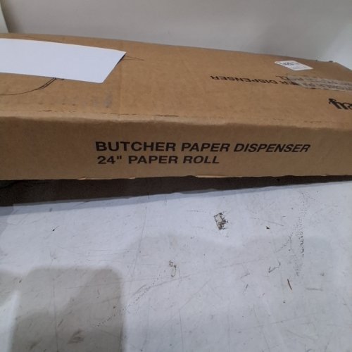KENLEY WALL MOUNT OR TABLE TOP BUTCHER PAPER DISPENSER HOLDER AND CUTTER - 24" - STEEL image 2