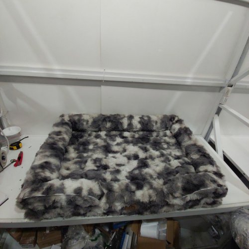 COZY KISS WARM ORTHOPEDIC DOG BED WITH REMOVEABLE AND WASHABLE COVER - XL - 44" - GREY/BLACK/CREAM TIE DYE image 7