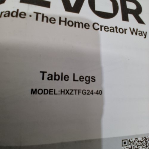 4PK SQUARE HEAVY-DUTY ADJUSTABLE TABLE LEGS - 24-40" - 1200 LBS MAX - BLACK (MODEL: HXZTFG24-40) image 2