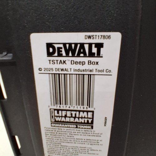 DEWALT TSTAK VI STACKABLE DEEP TOOL BOX - 17" - BLACK (MODEL: DWST17806) image 5