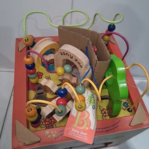 B. TOYS WOODEN ACTIVITY CUBE WITH ALPHABET EDUCATIONAL FOR TODDLERS, KIDS 1 YEAR+ - MULTICOLORED (MODEL: CH1040-01) image 3