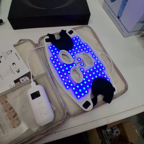 MICEYLIVE INFRARED LED FACE LIGHT WITH REMOTE - 460NM - 850NM MULTIPLE LIGHT MODE - 400 LEDS - WHITE - (MODEL E106A) image 3