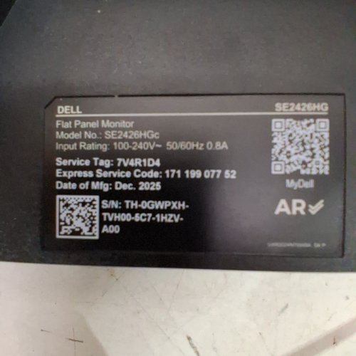 DELL GAMING MONITOR WITH IN-PLANE SWITCHING TEHCNOLOGY - 23.8" - 240HZ - FULL HD - BLACK (MODEL: SE2426HGC) image 4