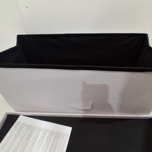 COSYLAND FOLDABLE OTTOMAN LEATHER STORAGE BENCH - 31" X 15" - WHITE (MODEL: OS05857-1) image 3