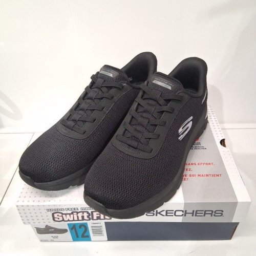 MEN'S SKECHERS ARCH COMFY 2.0 SLIP ON SNEAKERS - 12 - BLACK (STYLE:1998912) image 2