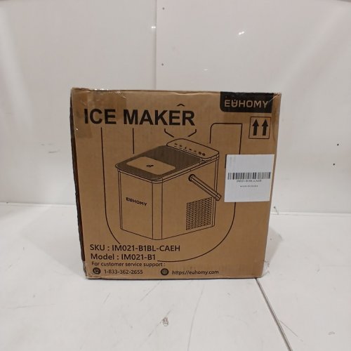 EUHOMY COUNTERTOP ICE MAKER WITH ICE SCOOP AND BASKET - MAKES 26.5LB / DAY - BLACK (MODEL: IM021-B1) image 5