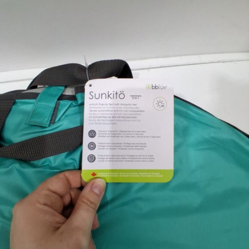 BBLÜV SUNKITÖ PORTABLE ANTI-UV POP-UP TENT WITH MOSQUITO NET - SPF 50 SUN PROTECTION - BLUE/GREY (MODEL: B0135) image 3