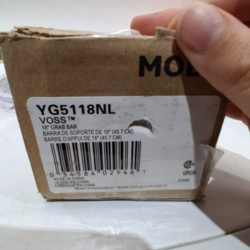 MOEN VOSS GRAB BAR - 18" - POLISHED NICKEL (MODEL: YG5118NL) image 2