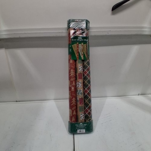 3PK KIRKLAND SIGNATURE CHRISTMAS DOUBLE SIDED GIFT WRAP - 270 SQ FT - MULTICOLOUR/ASSORTED DESIGNS (MODEL: 1487739) image 2
