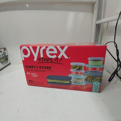 20PC PYREX SIMPLY STORE GLASS STORAGE SET - MULTI-COLOURS image 2