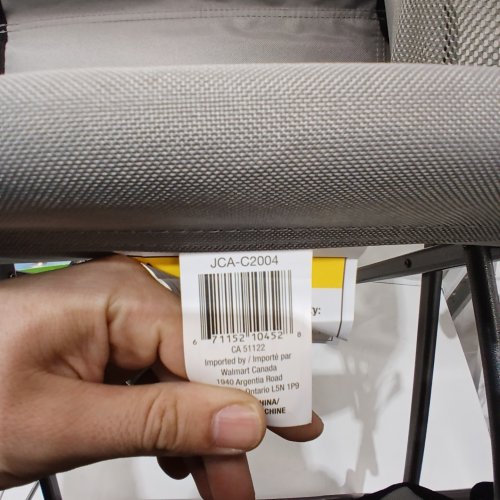 OZARK TRAIL FOLDING CAMPING CHAIR WITH SIDE TABLE - GRAY AND BLACK (MODEL: JCA-C2004) image 2