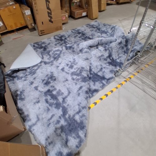 FUZZY NON-SLIP LIVING ROOM AREA RUG - 8FT X 10FT - GREY image 2