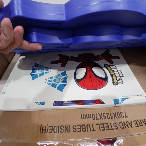 DELTA CHILDREN MARVEL SPIDEY AND AMAZING FRIENDS PLASTIC BED FRAME - TODDLER - BLUE/RED (MODEL: BB81530SM) image 5