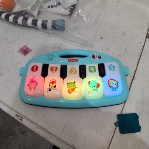 FISHER-PRICE ACTIVITY GLOW & GROW KICK & PLAY PIANO GYM - AGES 0+ MONTHS - BLUE (MODEL: HVX56) image 3