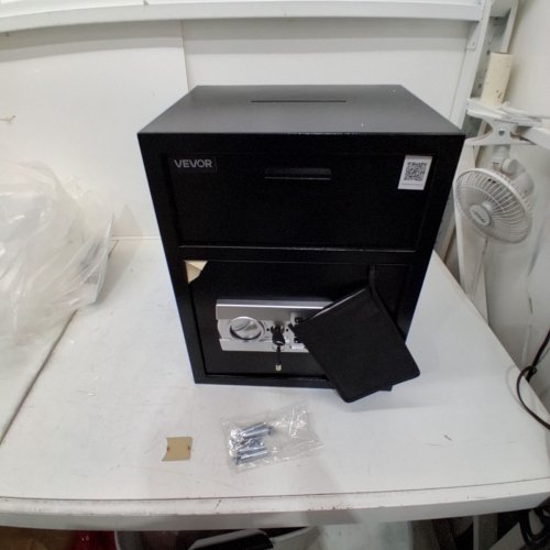 HEAVY DUTY DEPOSITORY SAFE WITH DROP SLOT AND CODE LOCK - 1.7CU FT - BLACK (MODEL: SS-450L) image 2
