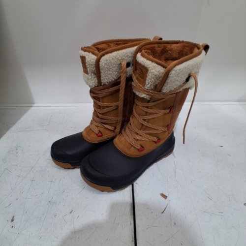 WOMEN'S THE NORTH FACE SHELLISTA VI MID WATERPROOF BOOTS - SIZE 8 - TIMBER TAN / TNF BLACK (STYLE: W SHELLISTA VI MID WP) image 3
