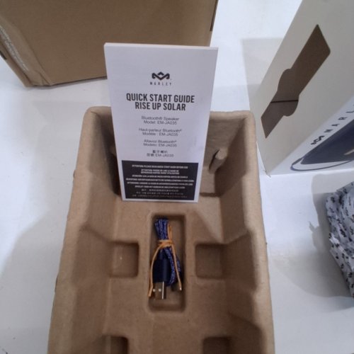 HOUSE OF MARLEY RISE UP SOLAR WATERPROOF PORTABLE BLUETOOTH SPEAKER - UP TO 14HRS PLAYTIME - BLUE (MODEL: EM-JA035-BL) image 3
