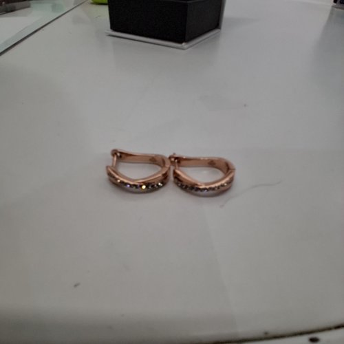 WOMENS CATE & CHLOE TWIST AMAYA EARRINGS - ROSE GOLD (MODEL: CCDE20108ER-RG) image 4