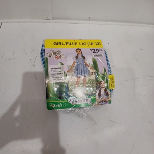 3PC RUBIES wizard OF OZ DOROTHY COSTUME - LARGE (10-12) - BLUE AND WHITE image 3