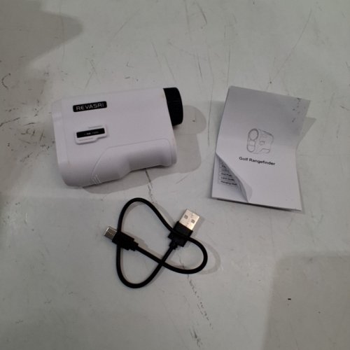 REVASRI RECHARGEABLE GOLF LASER RANGEFINDER WITH SLOP AND FLAG POLE LOCK - WHITE (MODEL: NK-1000) image 4