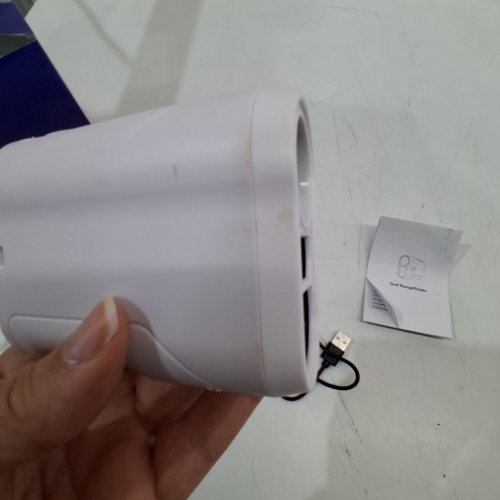 REVASRI RECHARGEABLE GOLF LASER RANGEFINDER WITH SLOP AND FLAG POLE LOCK - WHITE (MODEL: NK-1000) image 5